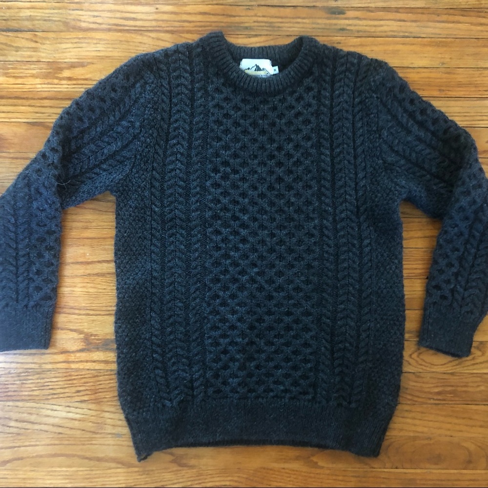 Vintage Wool Cable Knit Fisherman Sweater